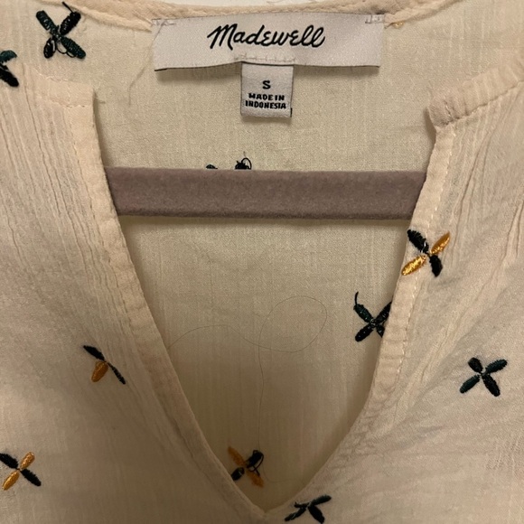 Madwell Embroidered Gazebo Top Rainbow Xs Cloud Lining Small Short Sleeve Gauze - Picture 7 of 8